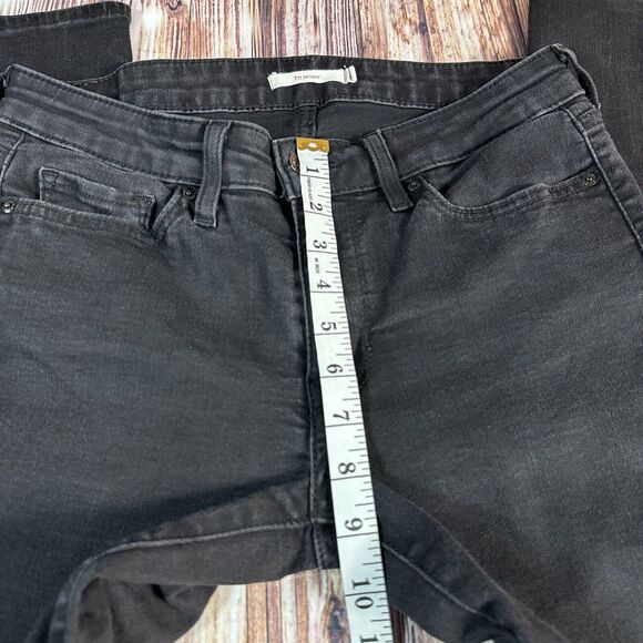 Levi's 711 SKINNY Womens Size 28 Black Mid Rise Jeans Denim Pants 29x28.5 - Picture 7 of 13